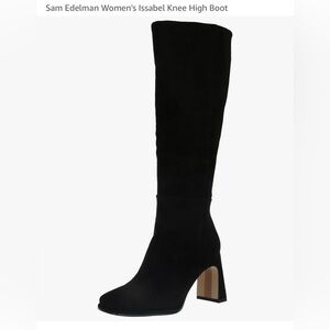 Sam Edelman Black Suede Heeled Boots